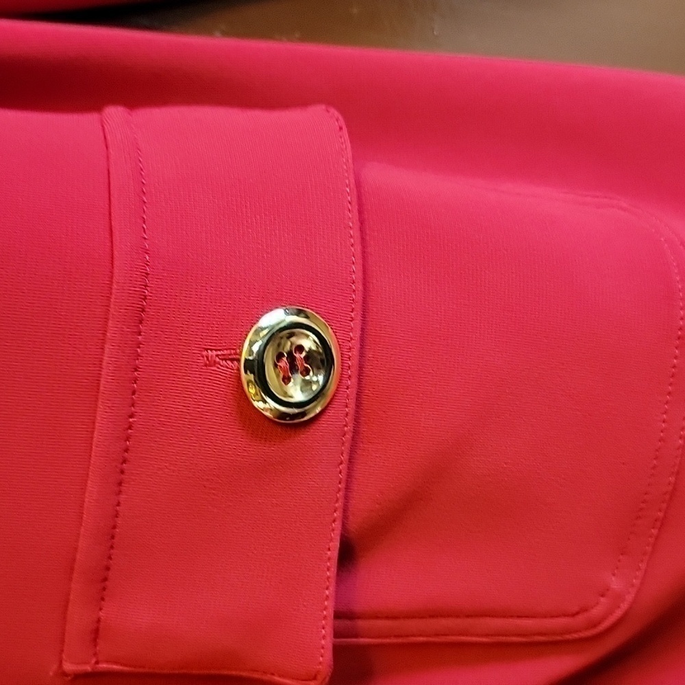 Boston Proper-Red long sleeved knit sweater with gold zippers  Size L. NWT. - Picture 6 of 13